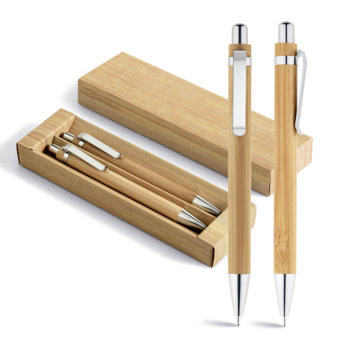 GREENY. Set con penna a sfera e matita portamina
