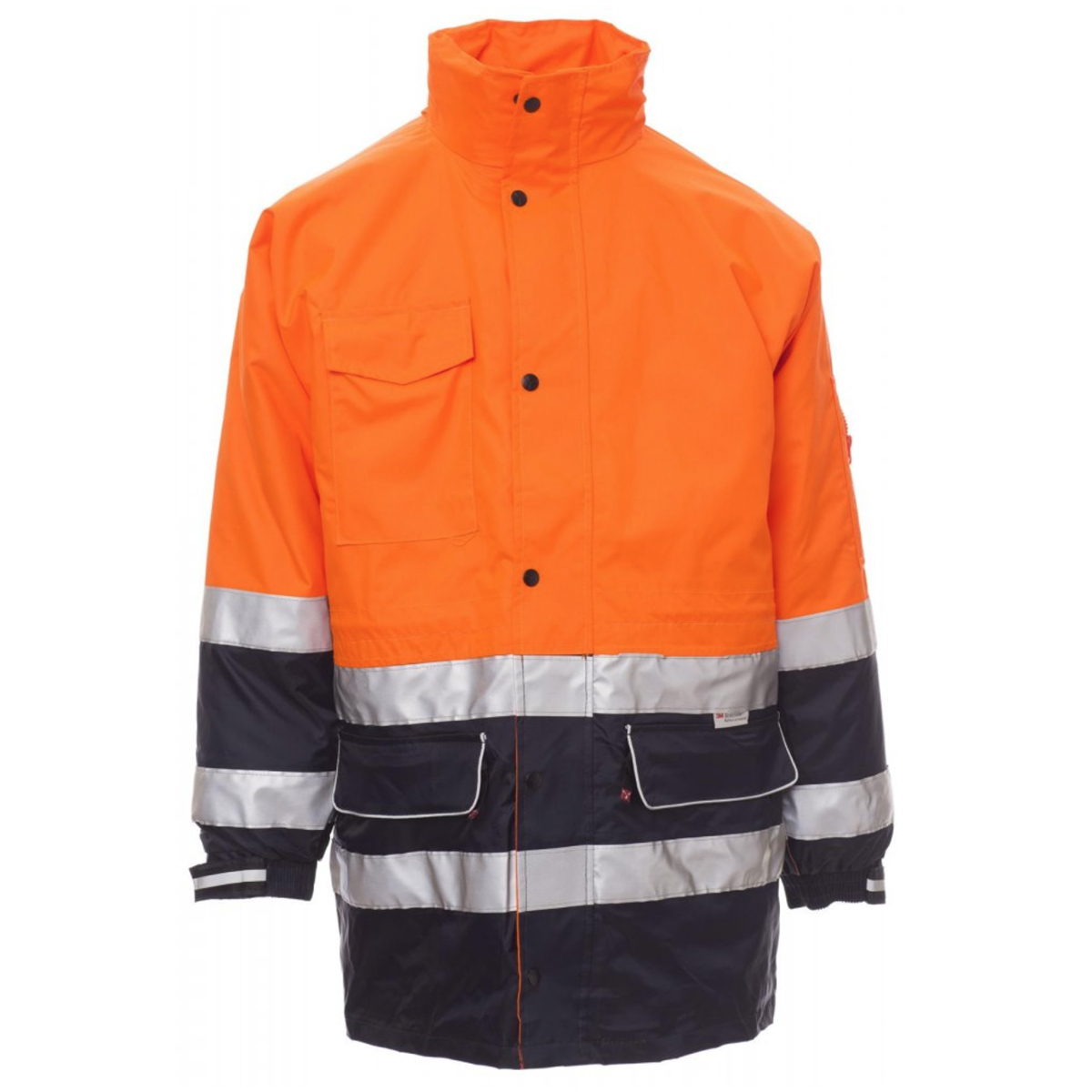 Parka quattro usi SECURITY PAYPER in alta visibilità con bande 3M