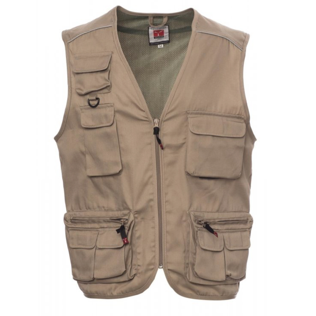 Gilet da uomo Estivo POCKET PAYPER zip, composizione multitasche frontale