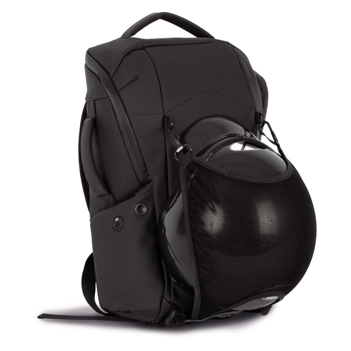 Zaino antitaccheggio impermeabile con porta-casco